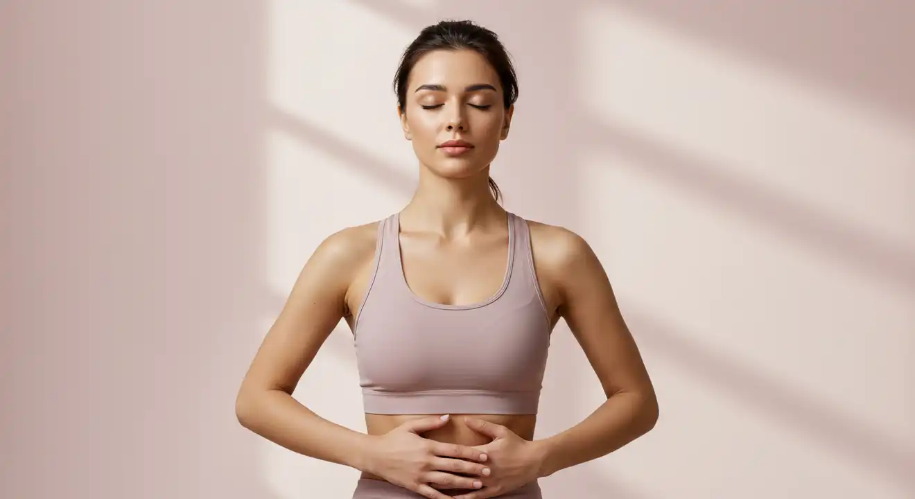 Person doing exercises for stress relief through breathing and relaxation.