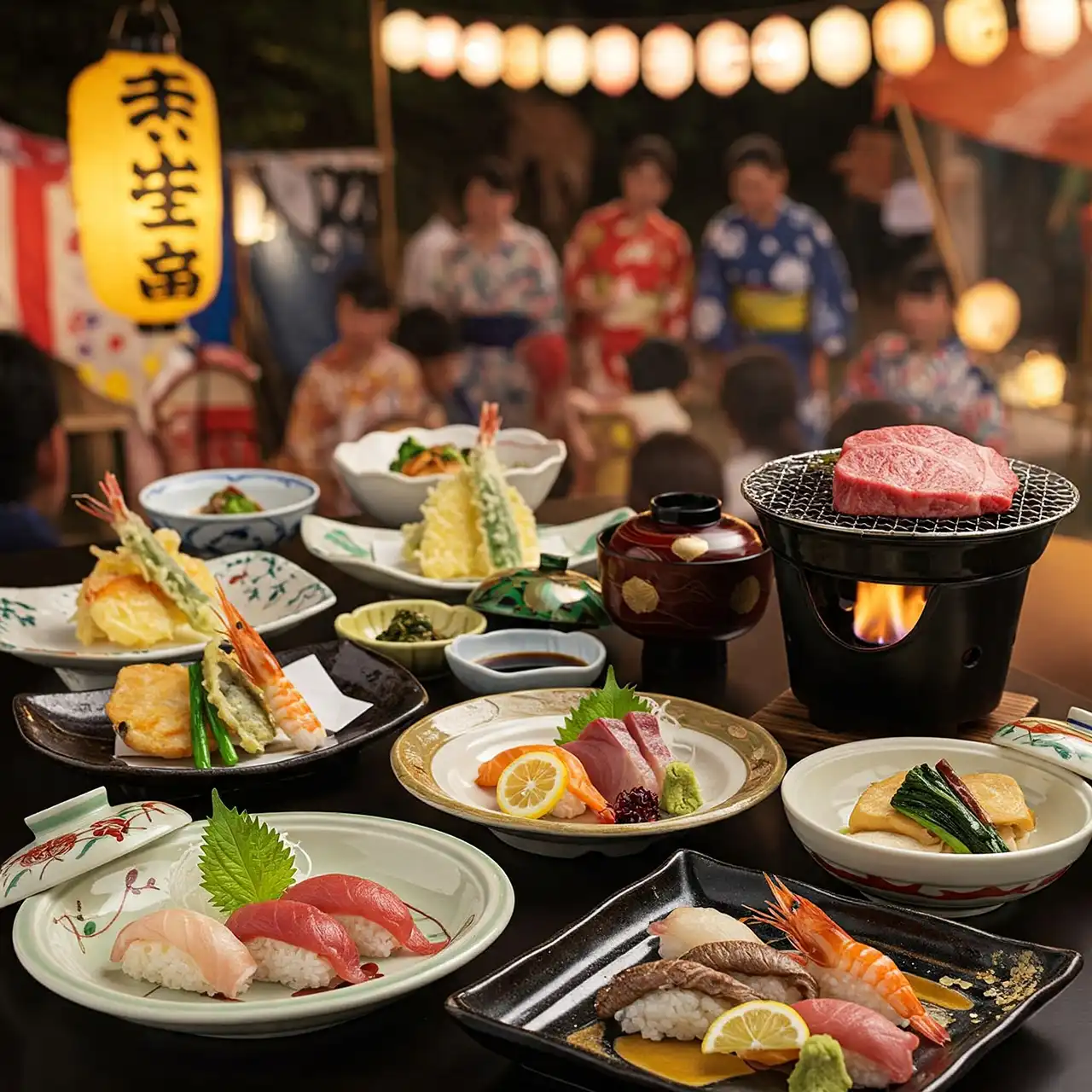 Japanese cuisine, or Washoku, emphasizes fresh, seasonal ingredients and utilizes techniques like grilling, steaming, and simmering, with rice and miso soup as staples