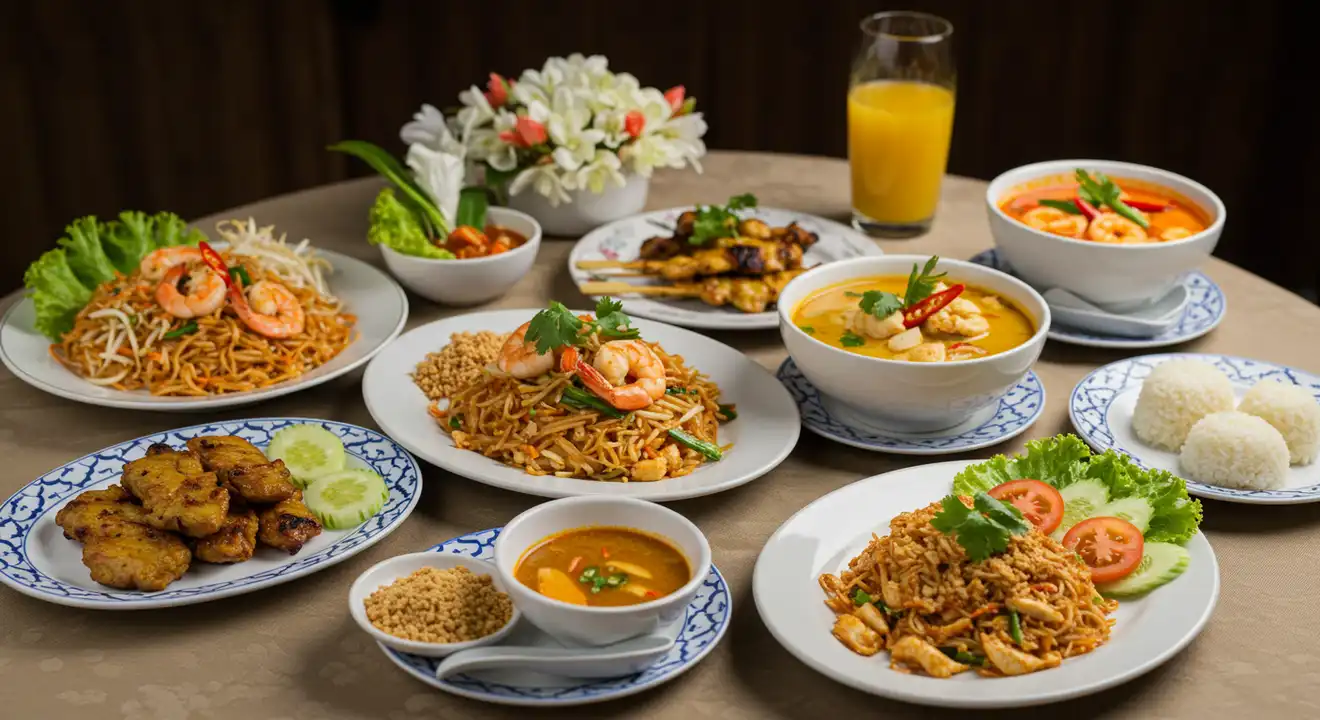 Thai dishes demonstrating the cuisine's emphasis on complex flavors and aromatic preparation