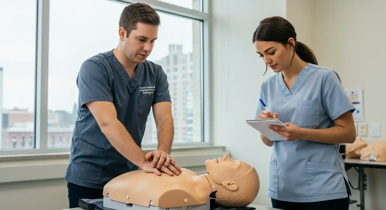 Training request, such as CPR training, with fields for employee name, department, requested training, and justification