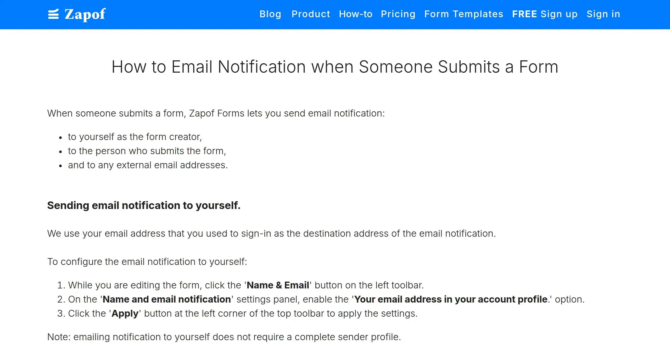 Send Notification Form Example How to Email Notification when Someone Submits a Form